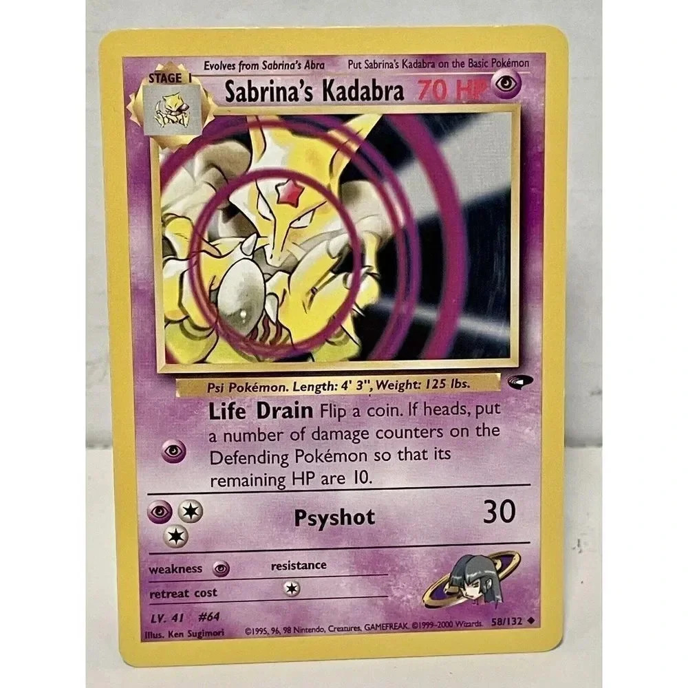 Sabrina's‎ Kadabra 58/132 Gym Challenge WOTC 2000 Pokemon Card NM Vintage